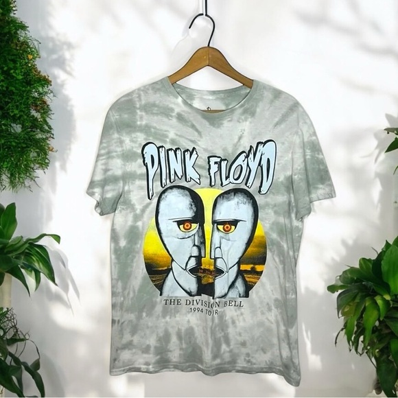 PINK FLOYD The Division Bell Tour Modern Graphic Tie Dye Concert Boho T Shirt - Picture 3 of 8